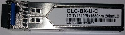GLCBXU -40-> SFP 1 GBPS MONO BIDI 1310/1550-40 KM